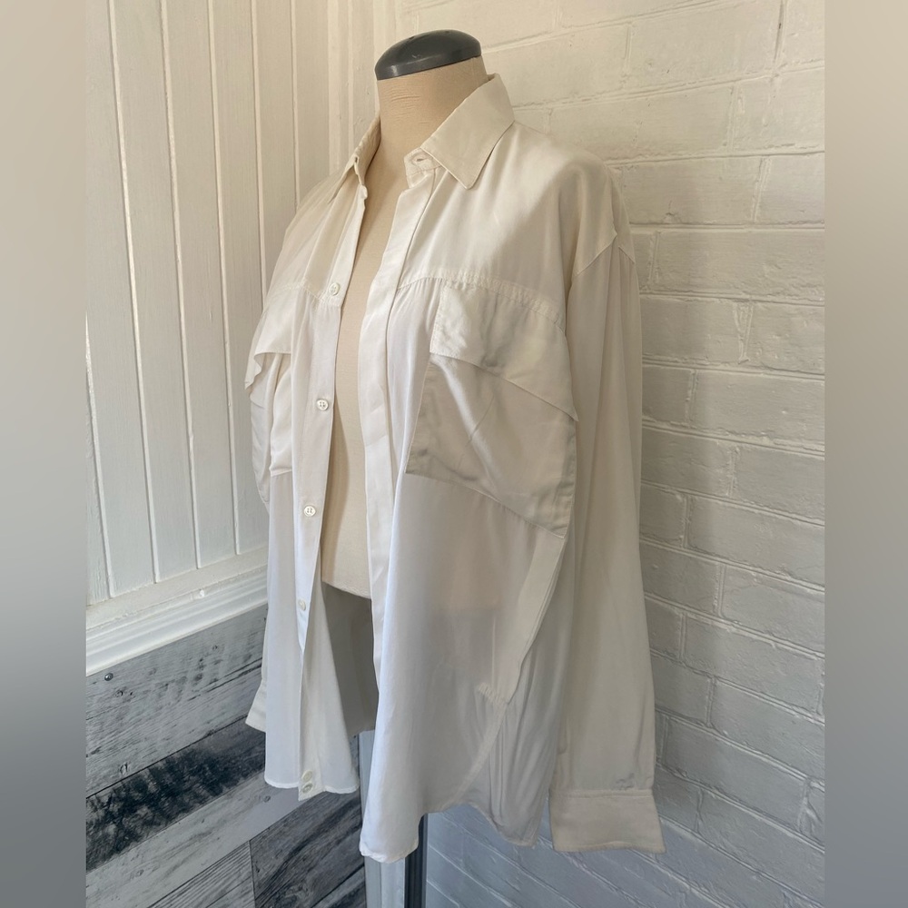 100% silk vintage blouse
